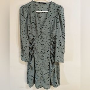 Zara Green & Black polka dot size M